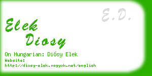 elek diosy business card